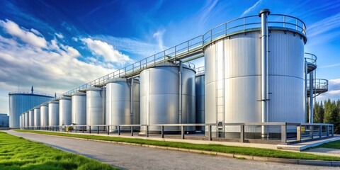 Modern hydrogen tanks storage facility for renewable energy production , hydrogen, tanks, storage