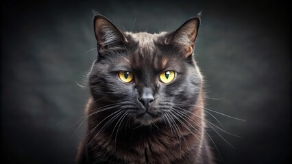 Angry black cat staring at the camera, cat, black, angry, feline, intense, eyes, staring, fur, whiskers, pet, animal