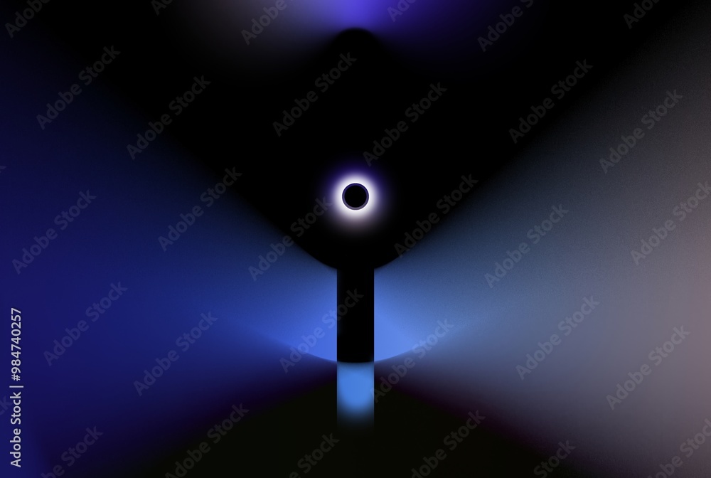 Poster abstract light convergence: a mesmerizing abstract image showcasing a vibrant light source with a my