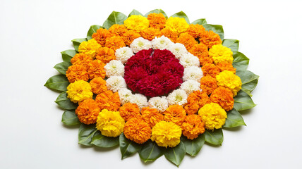Traditional Diwali sweets adorned with flowers on a festive table during the celebration