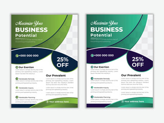 Paste Creative Flyer Layout. Modern Business Plan Layouts Vector.