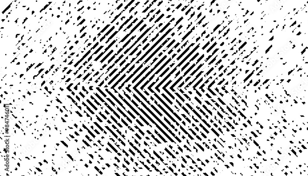 Poster abstract line concept with sharp arrows shape. black isolated on white background grunge effect patt