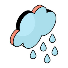 Rainfall icon in perfect design