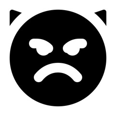 Emoji Angry Horns Icon