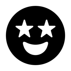 Emoji Grin Stars Icon