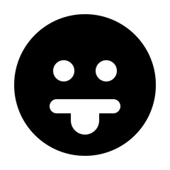 Fototapeta premium Emoji Tongue Icon