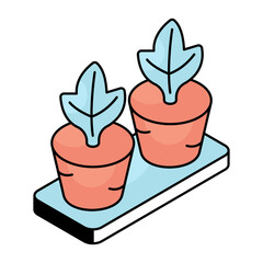 A unique design icon of indoor plant 