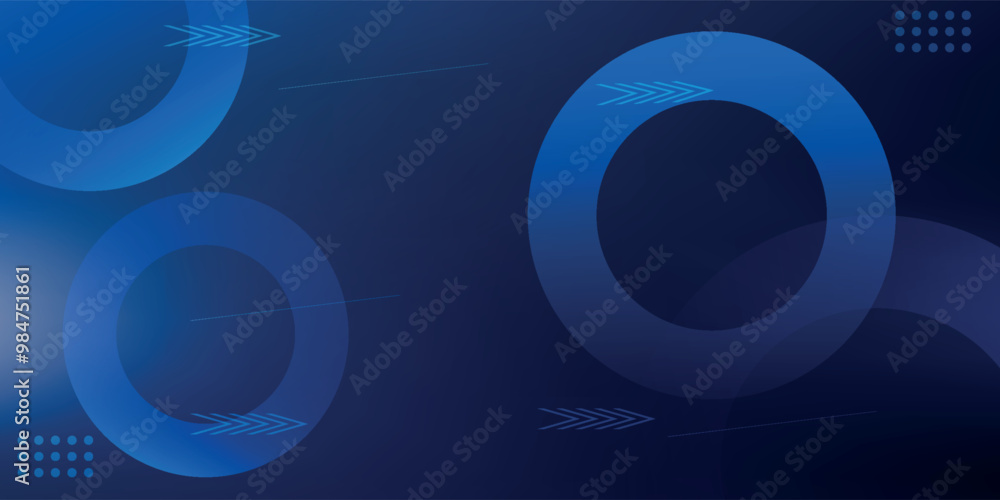 Poster minimal geometric background. blue elements with fluid gradient. cool background design for posters.