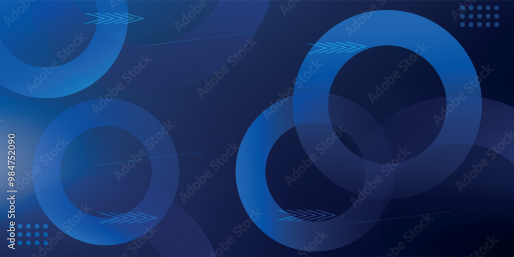 Poster minimal geometric background. blue elements with fluid gradient. cool background design for posters.