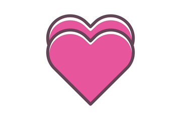 An elegant outline design featuring a heart, a heart struck by an arrow, a broken heart, and a heart in love, capturing the different phases of love.