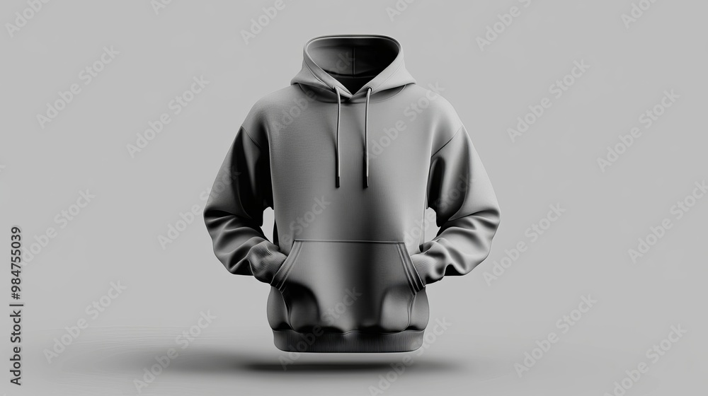 Poster blank hooded sweatshirt mockup for print a 3d rendering of a plain hoodie perfect for designing cust