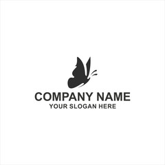 Butterfly Silhouette Logo Illustration