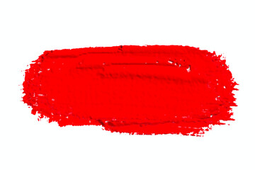 red brush isolated on white background. red watercolor.