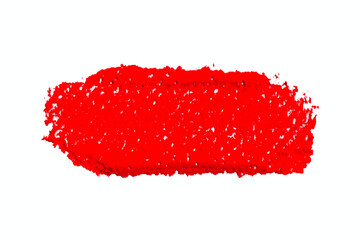 red brush isolated on white background. red watercolor.