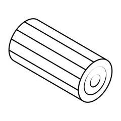 Unique design icon of wood log