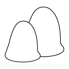 A flat design icon of haybale 