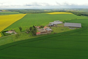 Ferme équipée avec des panneaux photovoltaïque