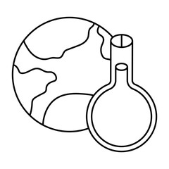 Thermometer with globe denoting concept of global temperature 
