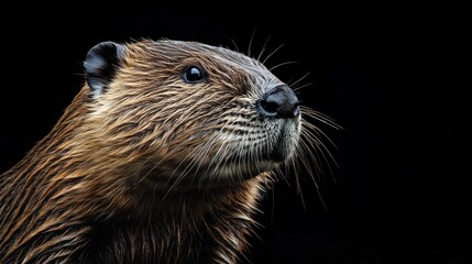 Close Up Portrait of a Beaver