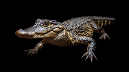 Naklejka premium Close-up of a Young Alligator