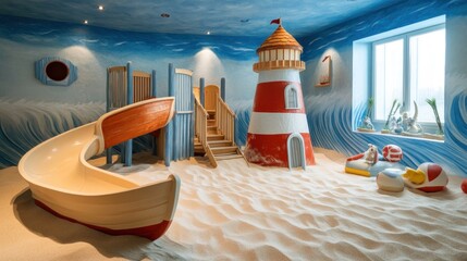 Indoor Playground with Beach Theme