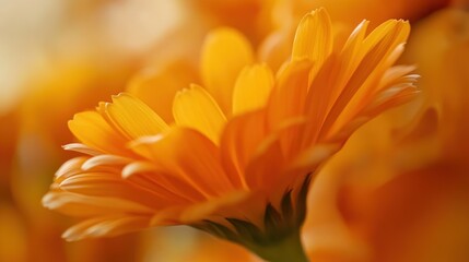 Fototapeta premium Close-up of a Vibrant Orange Flower