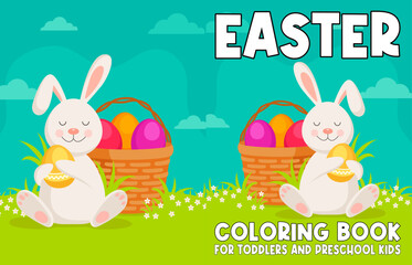 Easter coloring book cover design