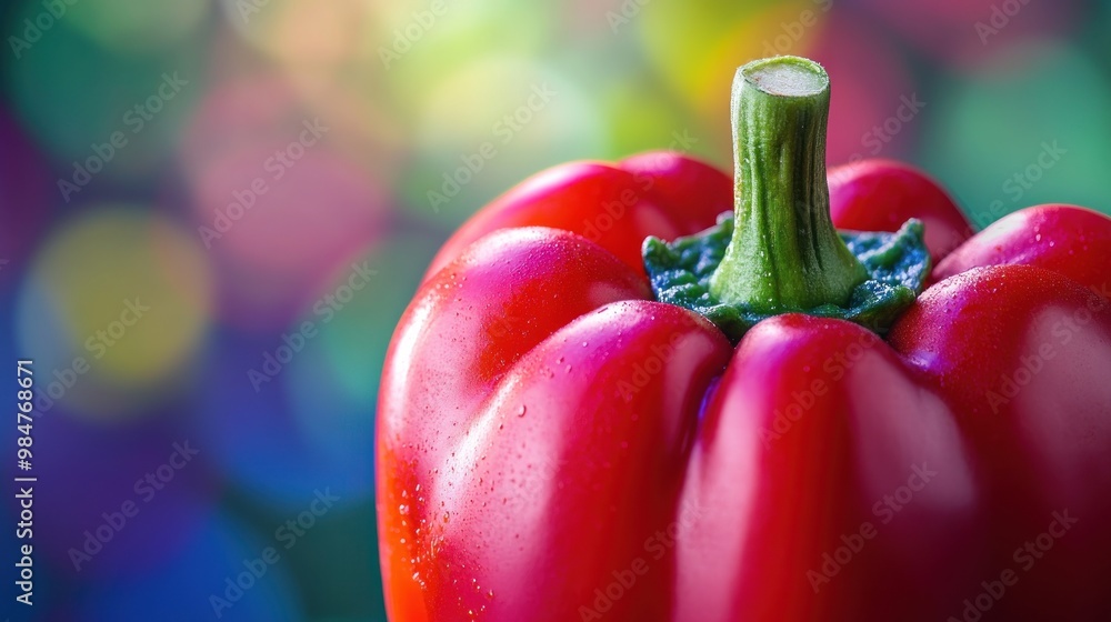 Canvas Prints Red Bell Pepper Close-Up