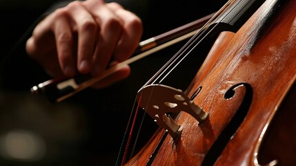 Musician's Hand Playing String Instrument in Motion