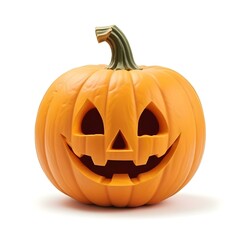 Fototapeta premium Orange pumpkin jack o' lantern with a carved smile