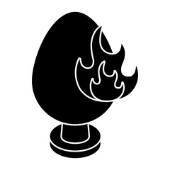 Editable design icon of forest fire