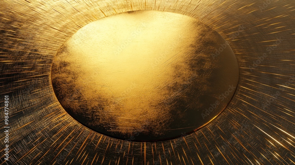 Aufkleber abstract golden surface with radiant lines creating a dynamic and luxurious visual effect.