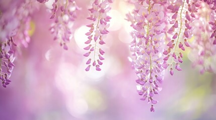Obraz premium Wisteria Blossoms in Soft Light
