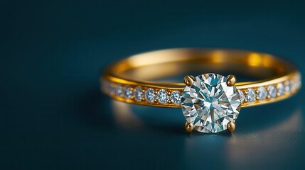 Macro shot of a vintage-inspired diamond ring with a filigree band, Filigree Design, Antique Style