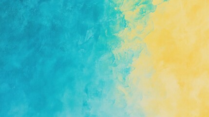 Obraz premium A vibrant blend of aqua and soft yellow hues creating a serene abstract background.
