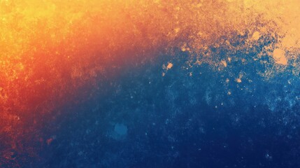 Abstract texture with a gradient transition from orange to blue, creating a warm and cool contrast.