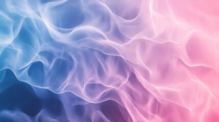 Obraz premium A wavy blend of soft blue and pink hues, creating an ethereal and dreamy atmosphere.