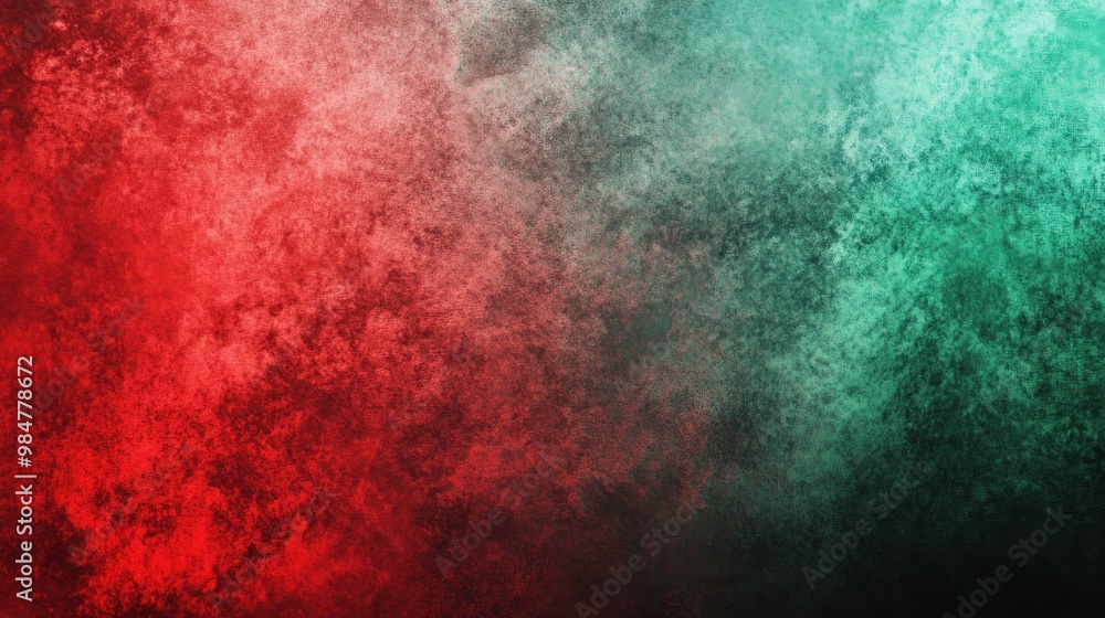 Poster abstract texture featuring a mix of red and teal colors, creating a vibrant and dynamic visual effec