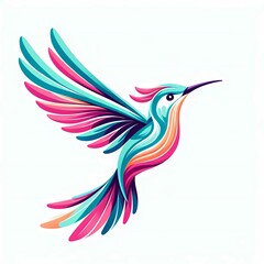Fototapeta premium hummingbird vector image on white background