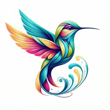 hummingbird vector image on white background