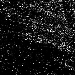 Snow, stars, fairy twinkling lights, rain drops on black background. Abstract vector noise. Small particles of debris and dust. Distressed uneven grunge texture overlay.
