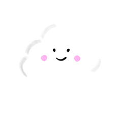 Cute and Cheerful Cloud Illustration for Kids