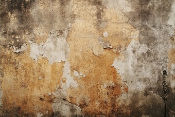 Detailed textures of a weathered brown wall and classic concrete for a stylish backdrop