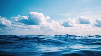 Fototapeta premium Sea scenery for social media campaigns, featuring beautiful ocean landscapes with inspiring quotes or promotional content.