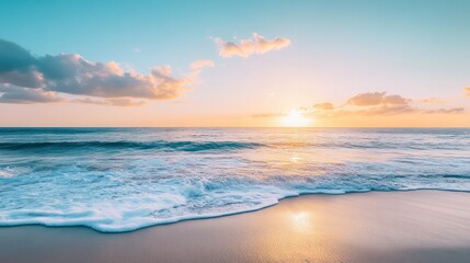 Obraz premium Sea scenery for social media campaigns, featuring beautiful ocean landscapes with inspiring quotes or promotional content.