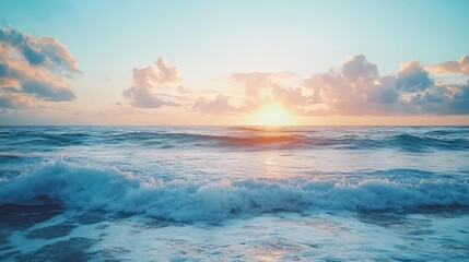 Fototapeta premium Sea scenery for social media campaigns, featuring beautiful ocean landscapes with inspiring quotes or promotional content.