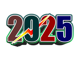 a white background with the number 2025 and a lightning bolt.