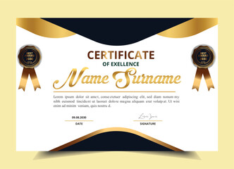 realistic gradient abstract achievement diploma certificate