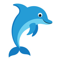 Bottlenose dolphin vector art illustration.
