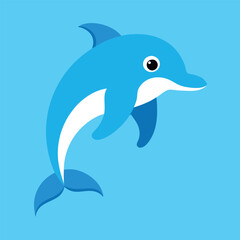 Obraz premium Bottlenose dolphin vector art illustration. 